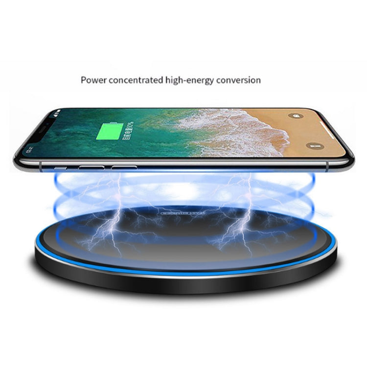 15W Metal Round Wireless Charger Smart Fast Charge