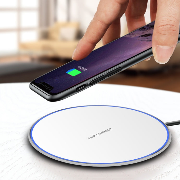 15W Metal Round Wireless Charger Smart Fast Charge