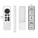 Silicone Remote Controller Waterproof Anti-Slip Protective Cover For Apple TV 4K 2021, (Brown), (Black), (Gray White), (Luminous Color)