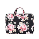 White Rose Pattern Laptop Case Bag Computer Liner Bag With Handle