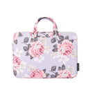 White Rose Pattern Laptop Case Bag Computer Liner Bag With Handle