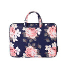 White Rose Pattern Laptop Case Bag Computer Liner Bag With Handle