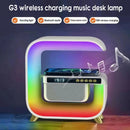 5 In 1 Wireless Charger Bluetooth Speaker Clock With RGB LED Atmosphere Smart Light