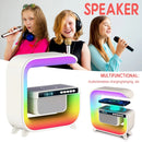 5 In 1 Wireless Charger Bluetooth Speaker Clock With RGB LED Atmosphere Smart Light