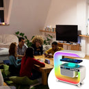 5 In 1 Wireless Charger Bluetooth Speaker Clock With RGB LED Atmosphere Smart Light