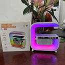 5 In 1 Wireless Charger Bluetooth Speaker Clock With RGB LED Atmosphere Smart Light
