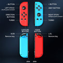 JOY Gaming Left And Right Handle With RGB Lights Body Feel Bluetooth Gamepad For Switch / Switch OLED / Switch Pro / Switch Lite / Switch Joycon
