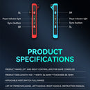 JOY Gaming Left And Right Handle With RGB Lights Body Feel Bluetooth Gamepad For Switch / Switch OLED / Switch Pro / Switch Lite / Switch Joycon