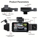 WIFI 3 Lens 1080P Night Vision Video Driving Recorder