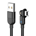For iPhone iPad Rotate 3A Fast Charger USB Charging & Data Sync Cable Lead