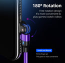 For iPhone iPad Rotate 3A Fast Charger USB Charging & Data Sync Cable Lead