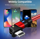 For iPhone iPad Rotate 3A Fast Charger USB Charging & Data Sync Cable Lead