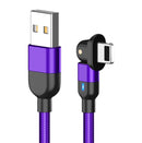 For iPhone iPad Rotate 3A Fast Charger USB Charging & Data Sync Cable Lead