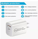 18W USB-C Type C Fast Wall Charger Adapter QC3.0 For iPhone 12 11 iPad Samsung