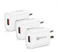 Qualcomm Quick Charge QC 3.0 Universal Super Fast USB 18W Wall Charger AU Plug
