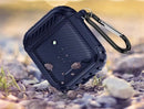 For AirPods 1/2 Rugged Shockproof Carbon Fibre Cover with hook Case