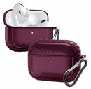 For AirPods Pro Rugged Shockproof Carbon Fibre Cover with hook Case