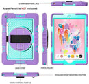 iPad 9th 8th 7th Gen 10.2'' Kids Shockproof Stand Case Protective Cover w/ Strap