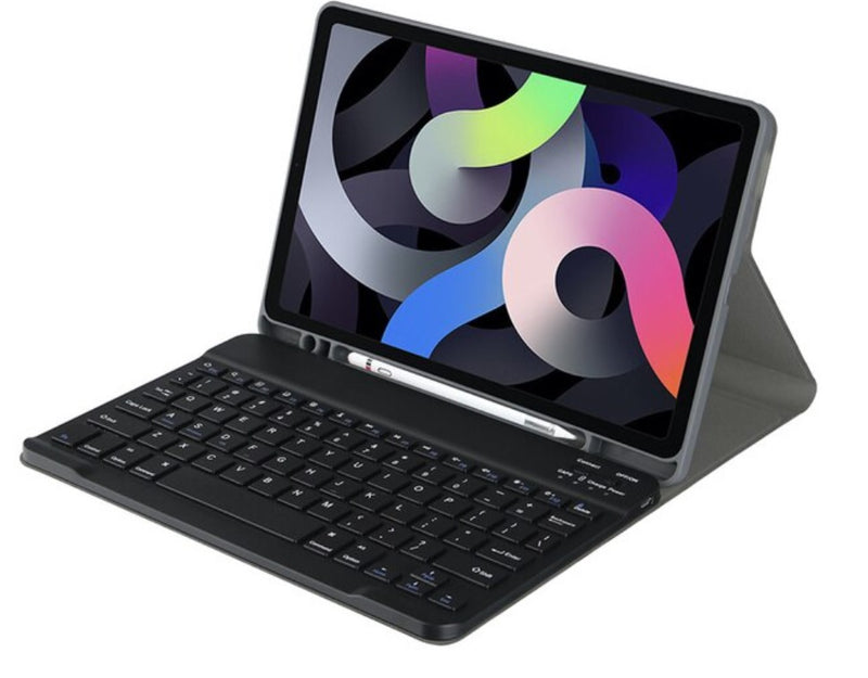 iPad 9th Gen Generation 10.2 Inch 2021 Bluetooth Keyboard Case Cover with Pencil Holder