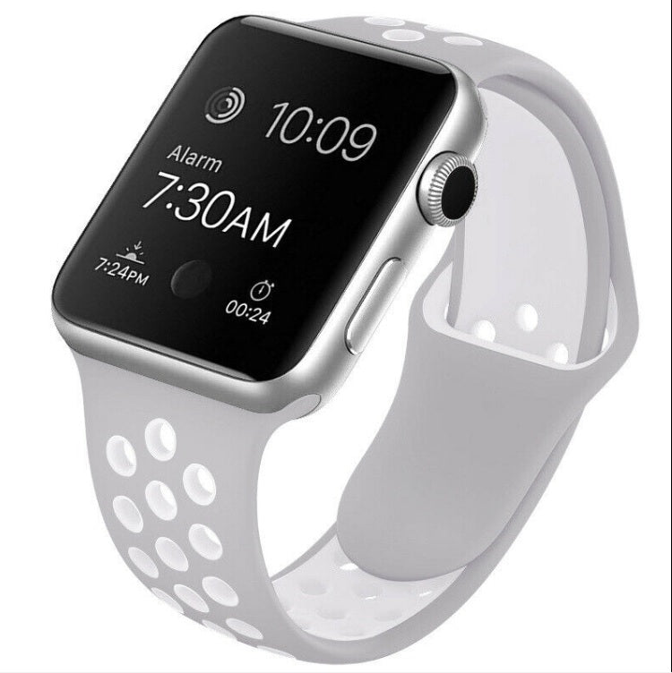 Sport Silicone Strap iWatch Band for Apple Watch Series 7 6 5 432 SE 40 44 38 42