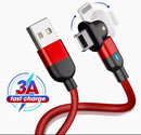 For iPhone iPad Rotate 3A Fast Charger USB Charging & Data Sync Cable Lead