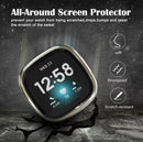 For Fitbit Versa 3/ Sense Case Silicone Crystal TPU Screen Protector Frame Cover