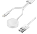 2 in 1 iPhone & Apple Watch Magnetic Charger Charging Cable Compatible with Watch 7 6 SE 5 4 3 2 1 & iPhone
