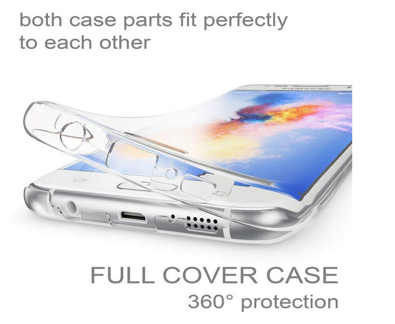 Samsung Galaxy S21 S20 FE Ultra S10 S9 S8 PlusCase 360°Shockproof Full Clear Silicone Cover