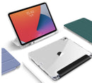 For iPad Air 5th Gen 10.9 inch 2022 Smart Leather Clear Folding Stand Case Cover Pen holder