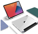For iPad Pro 11 inch 2021 Smart Leather Clear Folding Stand Case Cover Pen holder
