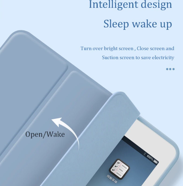 With Pencil Holder For Apple iPad Air 4 2021 Folio Auto Sleep Wake Cover Soft Flexible Case