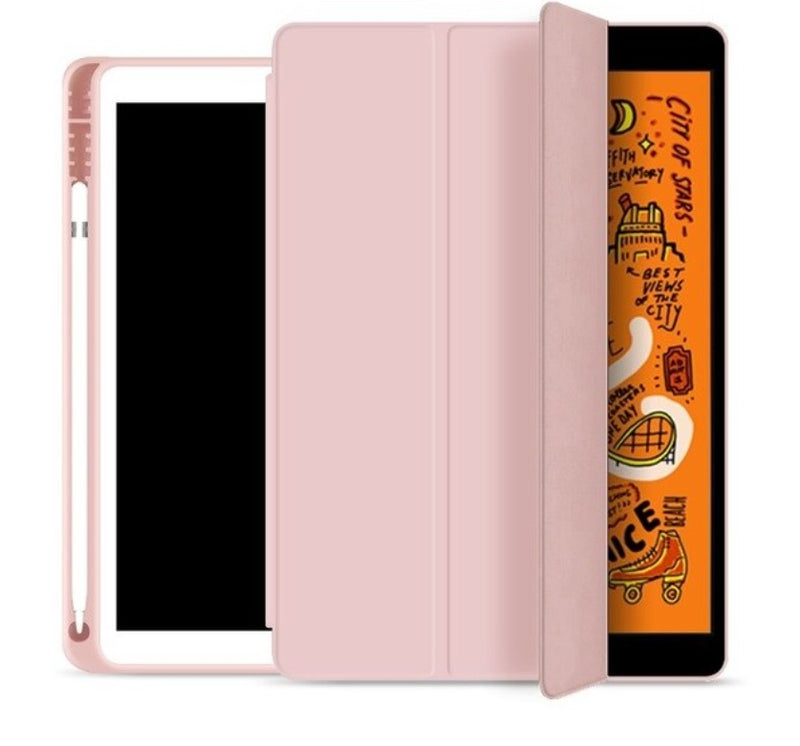 With Pencil Holder For Apple iPad 7th Gen 10.2’’ 2019 Folio Auto Sleep /Wake Cover Soft Flexible Case