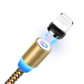 360° Charging Cable Magnetic Charger Cord For iPhone Type-C Micro USB 1M 2M