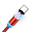 360° Charging Cable Magnetic Charger Cord For iPhone Type-C Micro USB 1M 2M