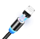 360° Charging Cable Magnetic Charger Cord For iPhone Type-C Micro USB 1M 2M