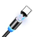 360° Charging Cable Magnetic Charger Cord For iPhone Type-C Micro USB 1M 2M