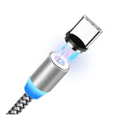 360° Charging Cable Magnetic Charger Cord For iPhone Type-C Micro USB 1M 2M