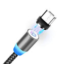 360° Charging Cable Magnetic Charger Cord For iPhone Type-C Micro USB 1M 2M