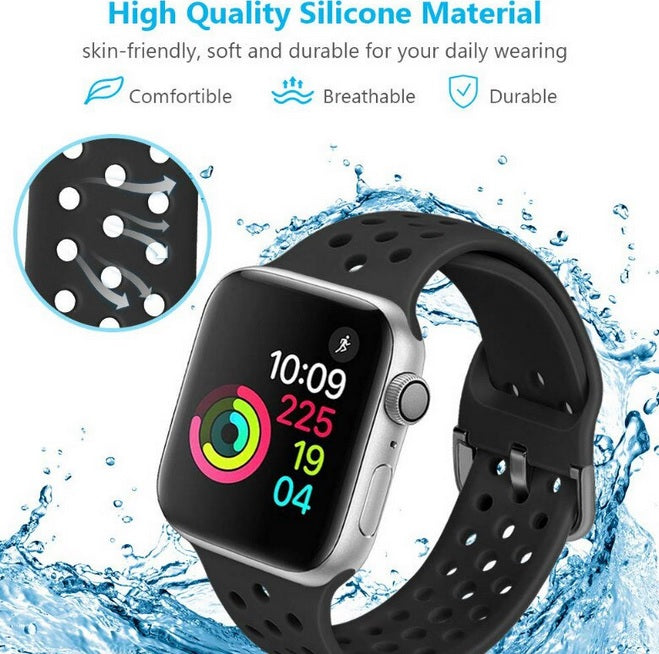 For Apple Watch Series 8 7 6 5 4 3 Silicone Strap Band Sport Colourful 38/40/42/44mm