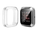Soft TPU Silicone Shell Frame Full Case Cover Screen Protector for Fitbit Versa 1/2