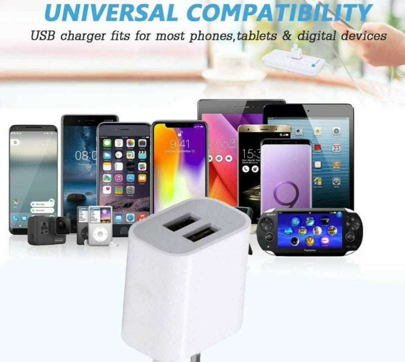 Universal Travel 5V 2A Dual USB AC Wall Charger Power Adapter AU Plug iPhone Samsung