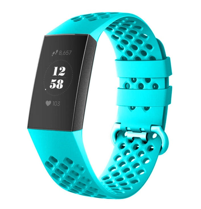 For Fitbit Charge 3 4 Sports Silicone Replacement Band Watch Strap Sports band