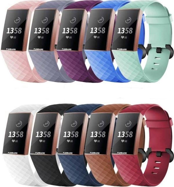 For Fitbit Charge 3 4 Classic Silicone Replacement Band Watch Strap Sports band