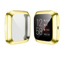 Soft TPU Silicone Shell Frame Full Case Cover Screen Protector for Fitbit Versa 1/2