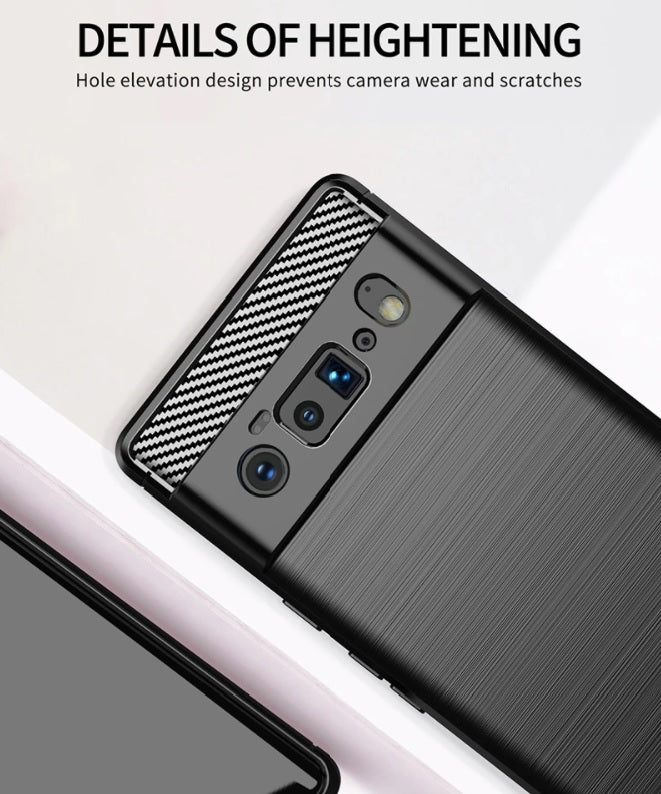 For Google Pixel 6 Shockproof Carbon Fiber Protective Case Cover