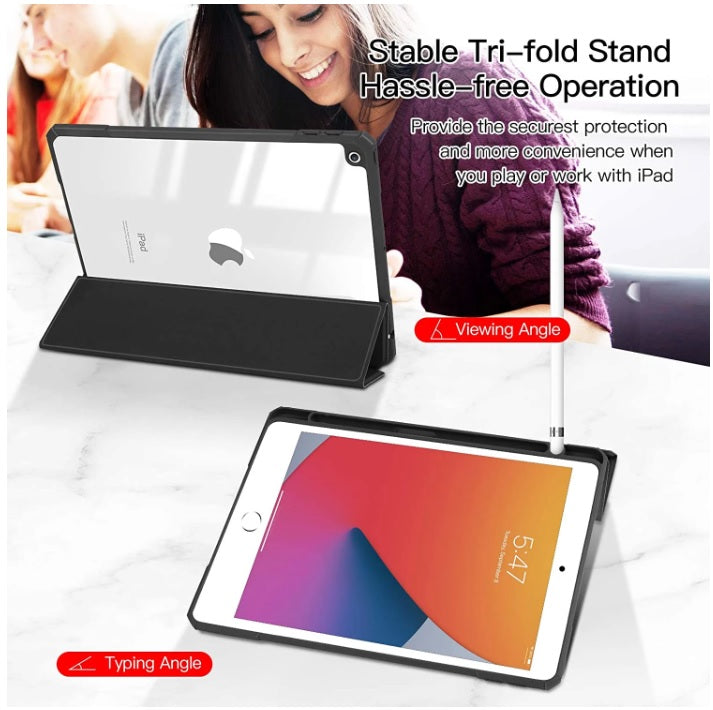 For Apple iPad 8th Gen 10.2’’ 2020 Folio Cover With Pencil Holder