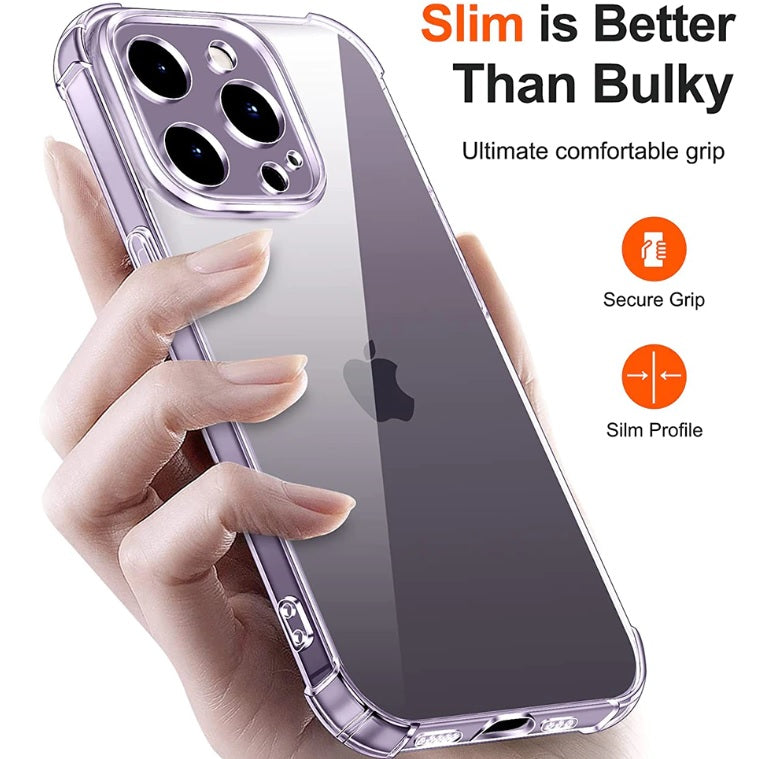 For iPhone 14 Pro Max Case Clear TPU Slim Light Shockproof Protective Cover