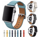 For Apple Watch Series 8 7 6 5 4 3 2 1 Leather Watch Band Strap Bracelet+Classic Buckle