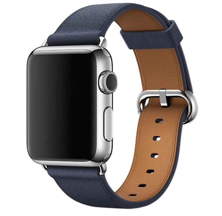 For Apple Watch Series 8 7 6 5 4 3 2 1 Leather Watch Band Strap Bracelet+Classic Buckle
