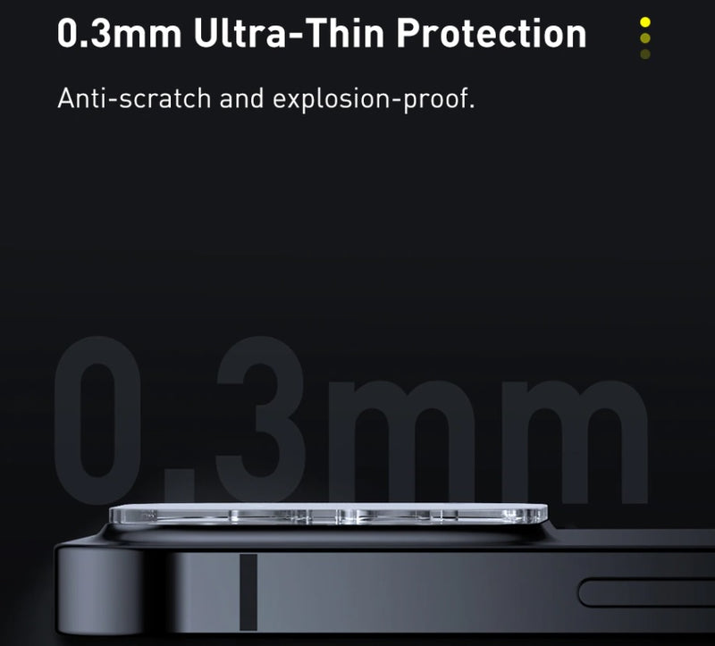 (2 Pack) iPhone 13 Mini Camera Lens Tempered Glass Screen Protector Full